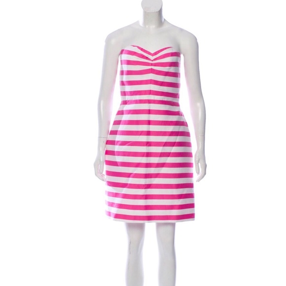 Kate Spade Striped Betsy Strapless Dress Size 8 🆕 - Picture 3 of 7